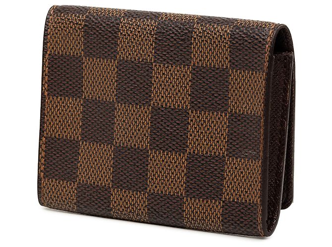Louis Vuitton Marrón Damier Ebene Enveloppe Carte de Visite Castaño - vista 2