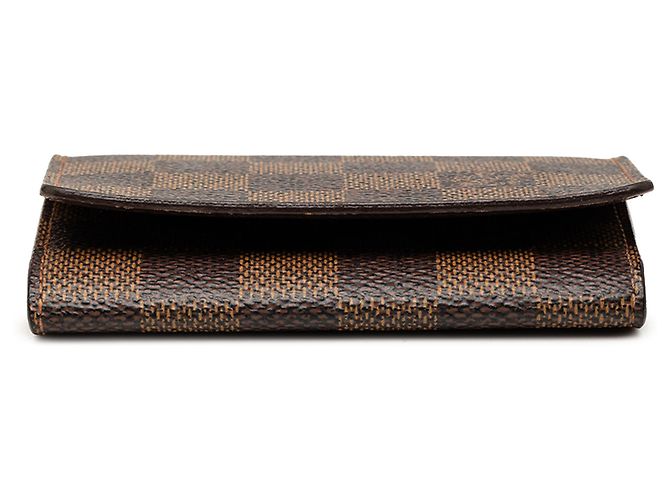 Louis Vuitton Marrón Damier Ebene Enveloppe Carte de Visite Castaño - vista 3