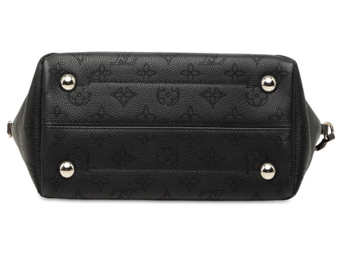 Louis Vuitton Black Monogram Mahina Hina PM Nero - vista 3