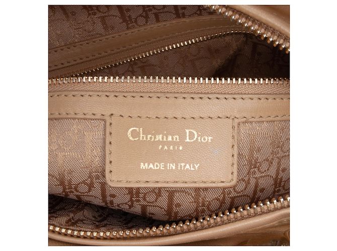 Dior Beige Large Lambskin Cannage Lady Dior - vista 5