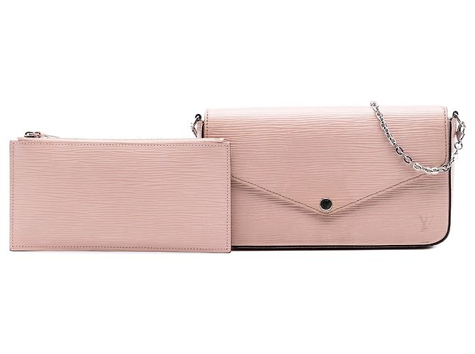 Louis Vuitton Pochette Felicie in Epi rosa - vista 7
