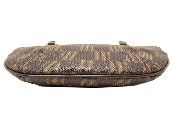 Louis Vuitton Pochette Manosque in Damier Ebene marrone - vista 3