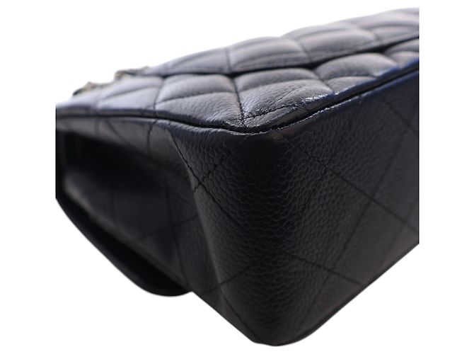 Chanel Black Small Classic Caviar Double Flap Nero - vista 10