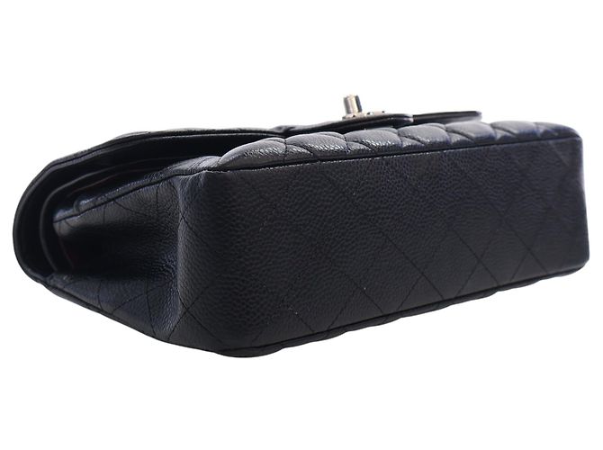 Chanel Black Small Classic Caviar Double Flap Nero - vista 12