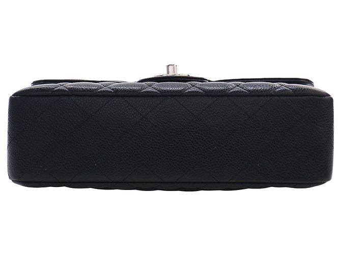 Chanel Black Small Classic Caviar Double Flap Nero - vista 3