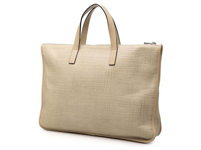 Valigetta LOEWE Goya in pelle beige con anagramma in rilievo - vista 2