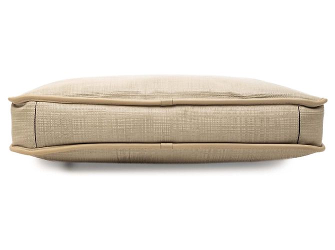 Valigetta LOEWE Goya in pelle beige con anagramma in rilievo - vista 3