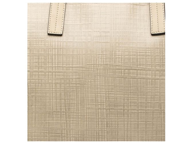 Valigetta LOEWE Goya in pelle beige con anagramma in rilievo - vista 6