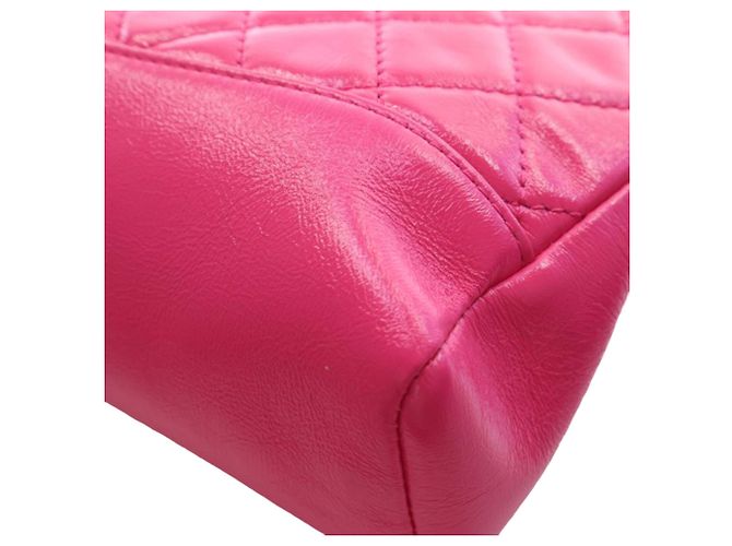 Chanel 31 Shopping Bag aus rosa gestepptem glasiertem Kalbsleder in Large Pink - Ansicht 13