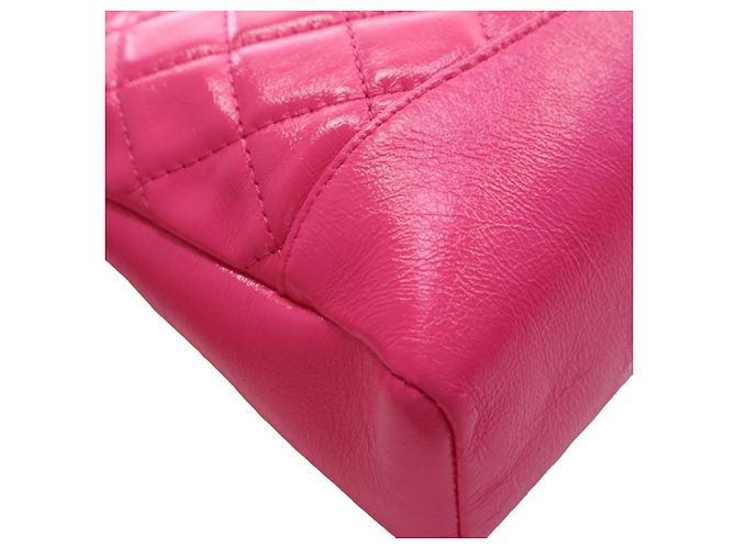 Chanel 31 Shopping Bag aus rosa gestepptem glasiertem Kalbsleder in Large Pink - Ansicht 14