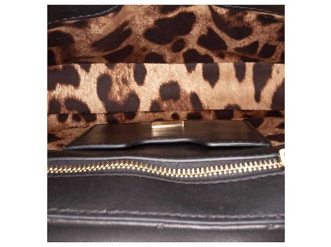 Borsa a tracolla Dolce & Gabbana Black Small Quilted Lambskin Lop Nero - vista 4
