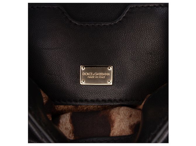 Borsa a tracolla Dolce & Gabbana Black Small Quilted Lambskin Lop Nero - vista 5