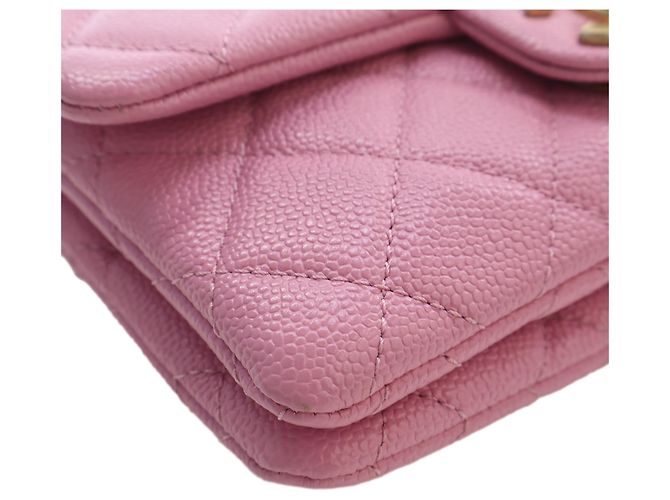 Chanel Pink Quilted Caviar Pick Me Up Flap Belt Bag Rosa - vista 12