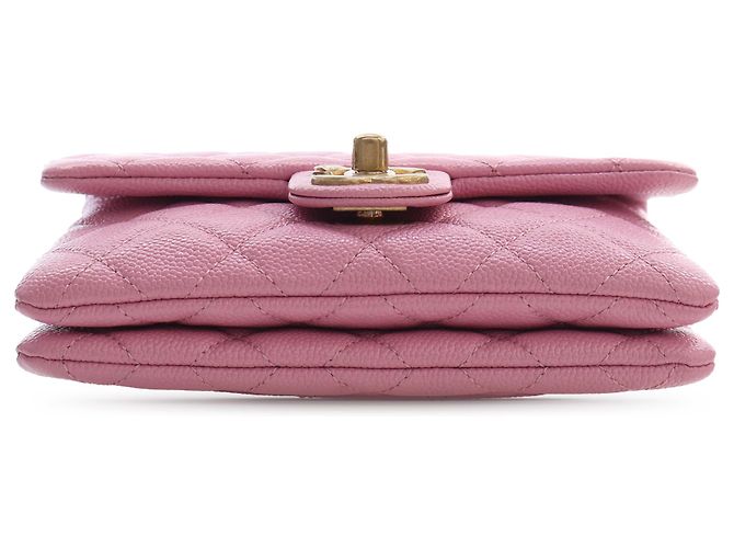 Chanel Pink Quilted Caviar Pick Me Up Flap Belt Bag Rosa - vista 3