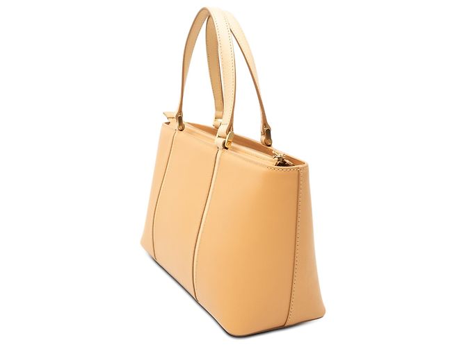 Tote in pelle marrone Burberry Caramello - vista 2