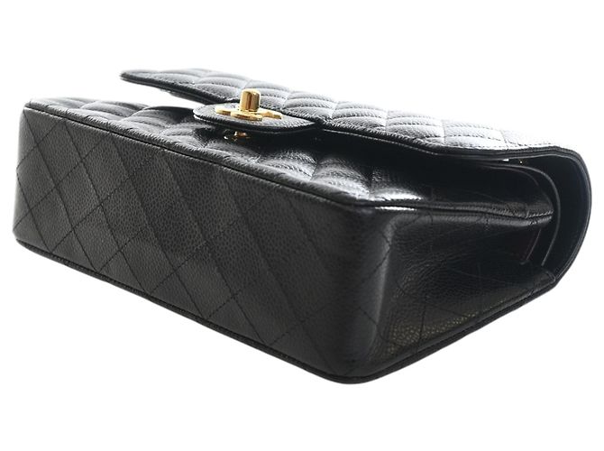 Chanel Black Small Classic Caviar Double Flap Nero - vista 13