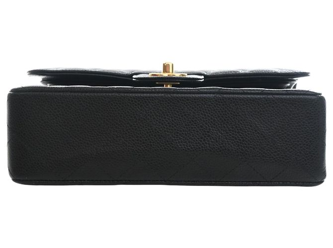 Chanel Black Small Classic Caviar Double Flap Nero - vista 5