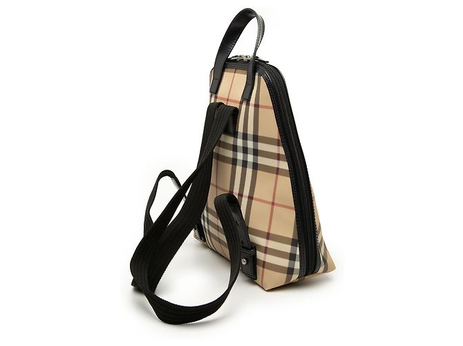 Burberry Beige House Check Canvas Rucksack - Ansicht 2