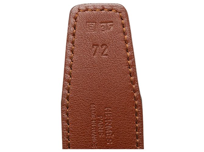 Cinturón reversible Hermès marrón Chevre Mysore Cadena H - vista 5