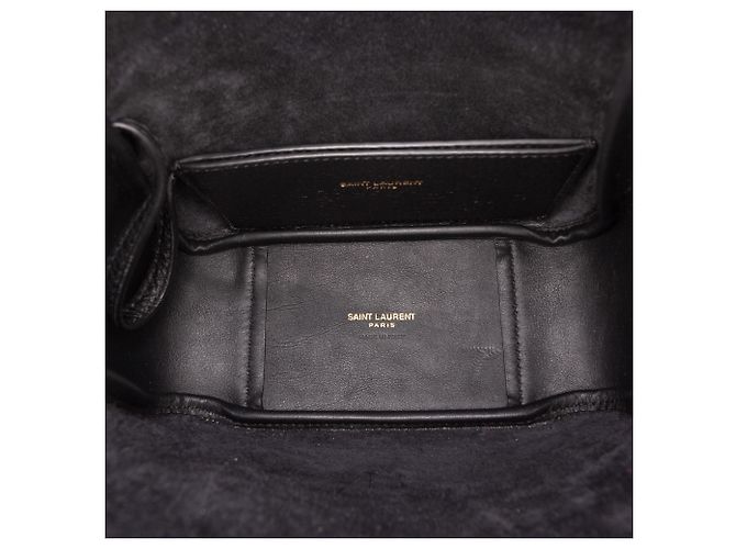 Saint Laurent Borsa Hobo Le 5 a 7 in Pelle di Vitello Grained Nera Nero - vista 5