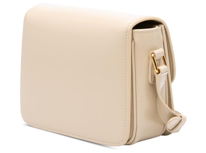 Céline Celine Bolso bandolera Triomphe en piel de becerro brillante marrón Teen Castaño Beige - vista 2