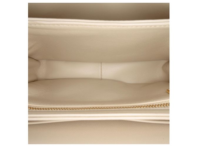Céline Celine Bolso bandolera Triomphe en piel de becerro brillante marrón Teen Castaño Beige - vista 4