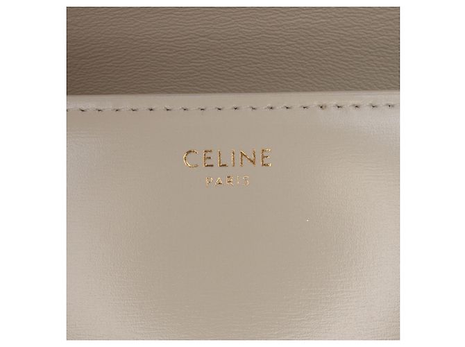 Céline Celine Bolso bandolera Triomphe en piel de becerro brillante marrón Teen Castaño Beige - vista 5
