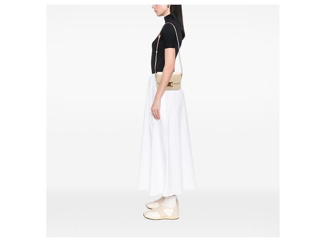 Céline Celine Bolso bandolera Triomphe en piel de becerro brillante marrón Teen Castaño Beige - vista 6
