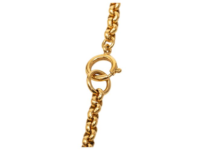 Collana con pendente a cuore Chanel Gold CC placcato oro D'oro - vista 3