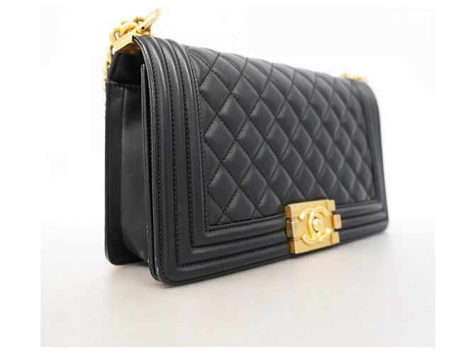 Borsa a Spalla Chanel Boy Chain Nero - vista 2