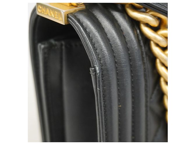 Borsa a Spalla Chanel Boy Chain Nero - vista 8