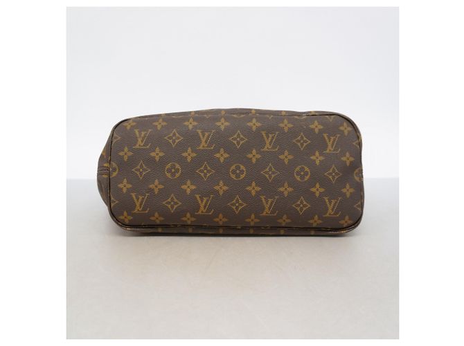 Borsa Tote Louis Vuitton Monogram Neverfull MM Marrone - vista 3