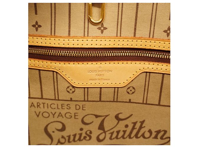 Borsa Tote Louis Vuitton Monogram Neverfull MM Marrone - vista 5