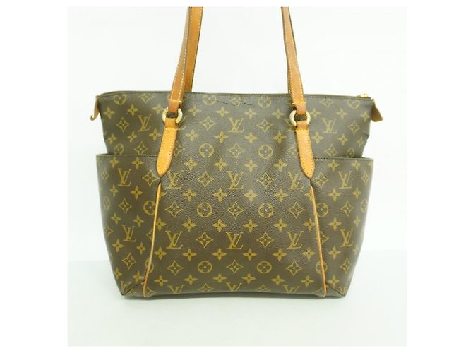 Borsa Tote Louis Vuitton Monogram Totally MM Marrone - vista 13