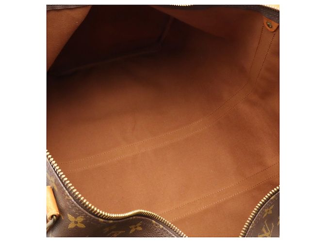 Louis Vuitton Monogram Keepall Bandoulière 60 Borsa Boston Marrone Monogramma - vista 10