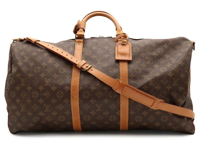 Louis Vuitton Monogram Keepall Bandoulière 60 Borsa Boston Marrone Monogramma - vista 2
