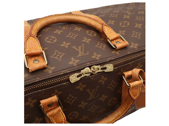 Louis Vuitton Monogram Keepall Bandoulière 60 Borsa Boston Marrone Monogramma - vista 7