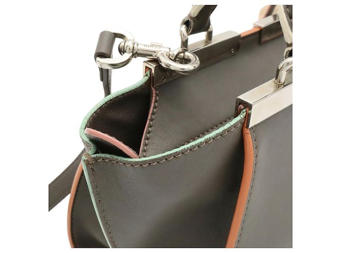 Borsa Fendi Petite Trois Jours Marrone Multicolore - vista 9