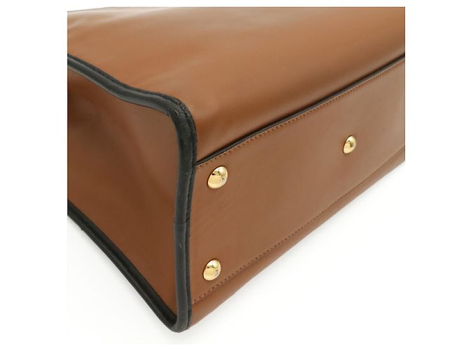 Piccola borsa a tracolla Fendi Runaway Marrone Nero - vista 4