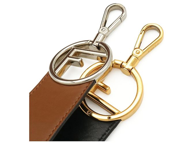 Piccola borsa a tracolla Fendi Runaway Marrone Nero - vista 5