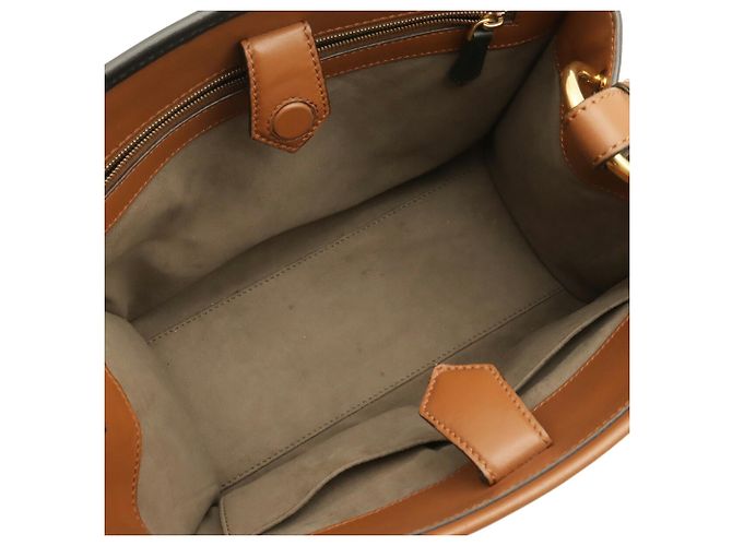 Piccola borsa a tracolla Fendi Runaway Marrone Nero - vista 8