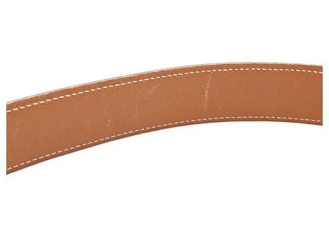 Hermès Hermes H-Belt Reversibler Gürtel aus Box-Calf-Leder Braun Schwarz - Ansicht 8