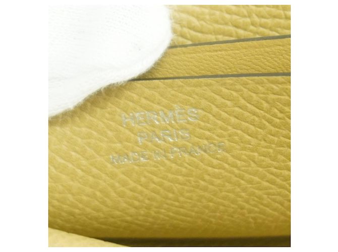 Tarjetero de piel Epsom Hermès Beige - vista 4