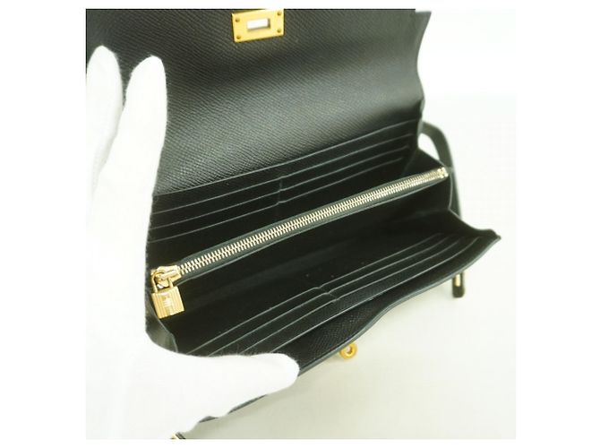 Hermès Hermes Kelly Long Wallet Schwarz - Ansicht 3