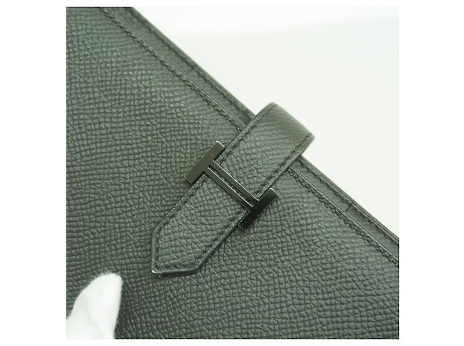 Hermès Bearn Soufflet Long Wallet Schwarz - Ansicht 8