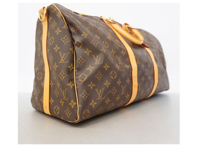 Louis Vuitton Boston Monogram Keepall Bandoulière 50 Marrone - vista 2