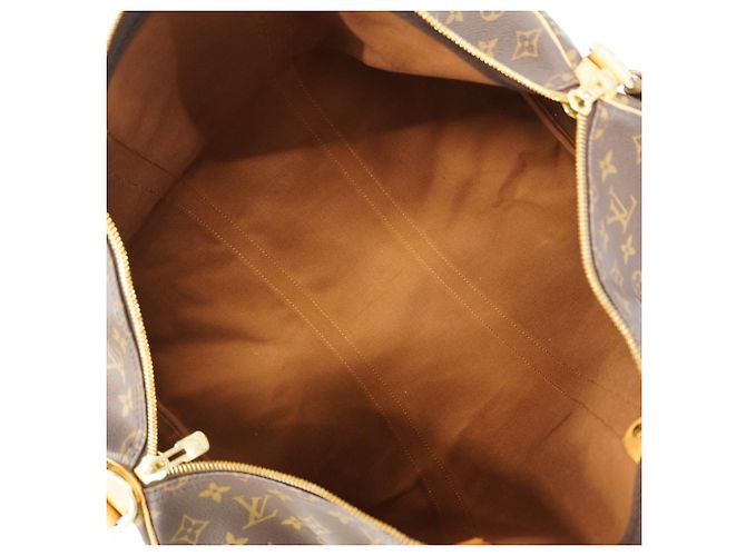 Louis Vuitton Boston Monogram Keepall Bandoulière 50 Marrone - vista 4