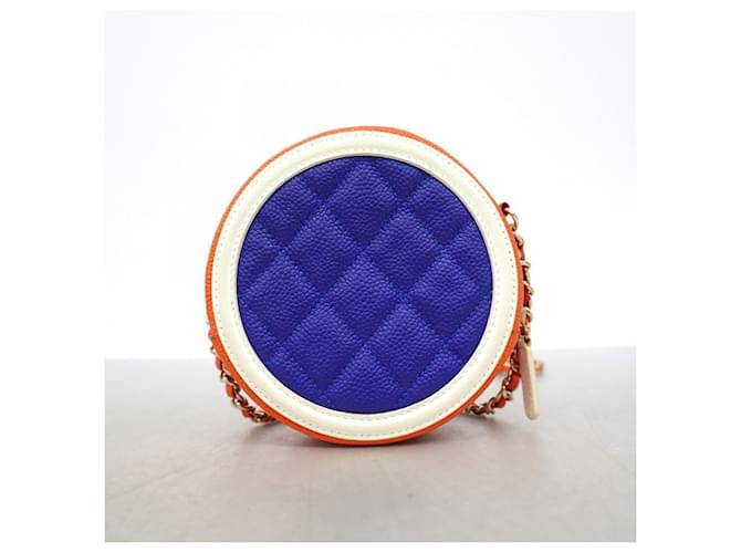 Borsa a tracolla Chanel blu e rossa Rosso - vista 8
