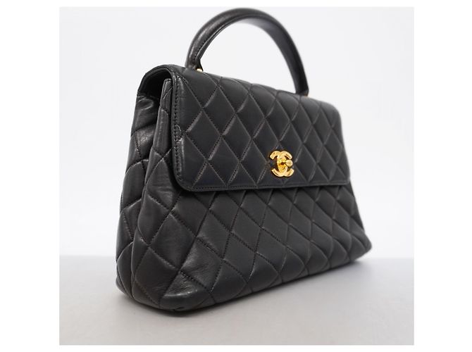 Borsa Chanel Matelassé in pelle di agnello Nero - vista 2