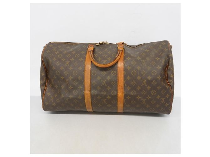 Louis Vuitton Monogram Keepall Bandoulière 55 Marrone - vista 13